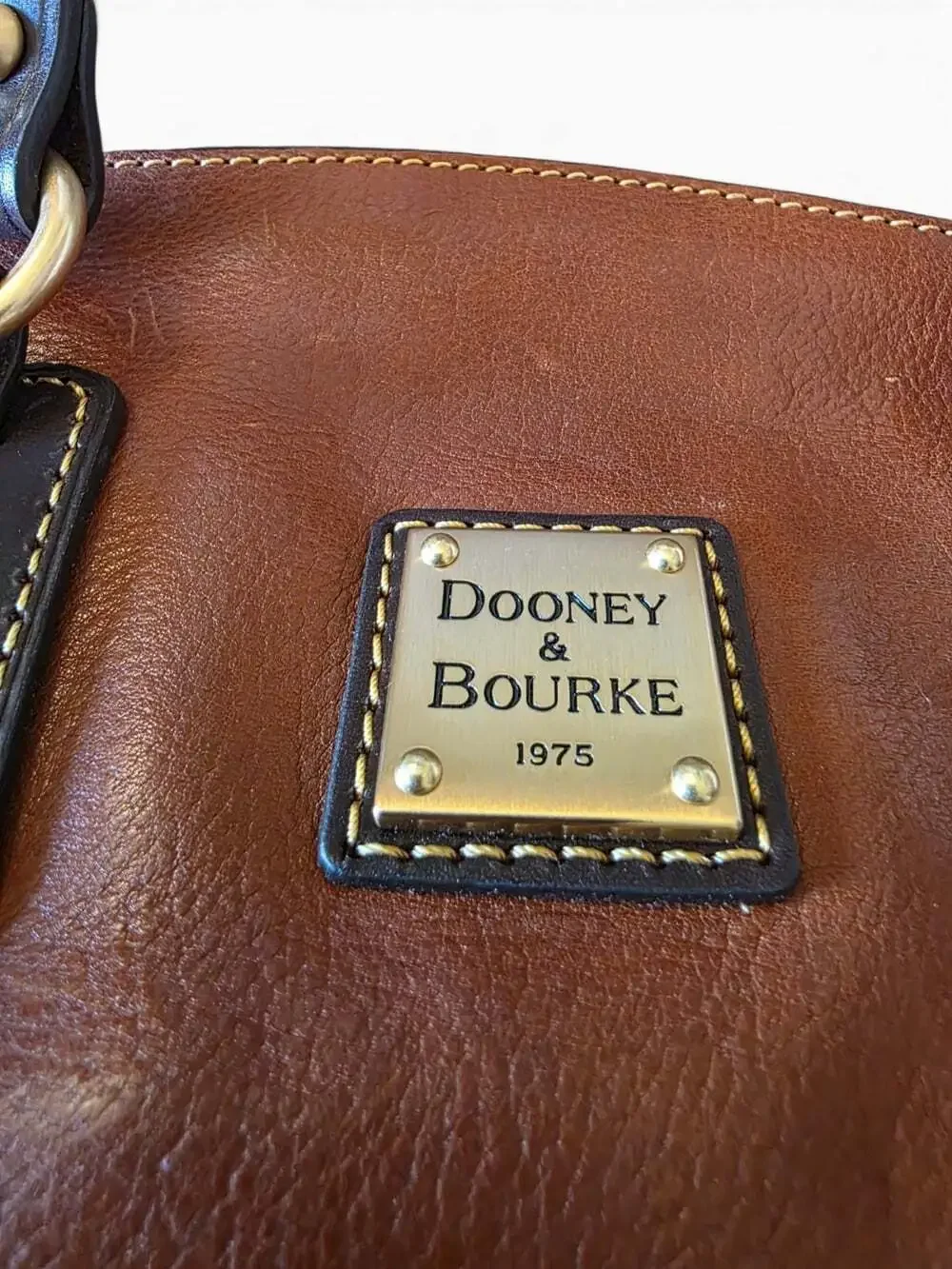 Dooney & Bourke Toledo Leather Winged Satchel Brown Tassel Shoulder Bag HTF